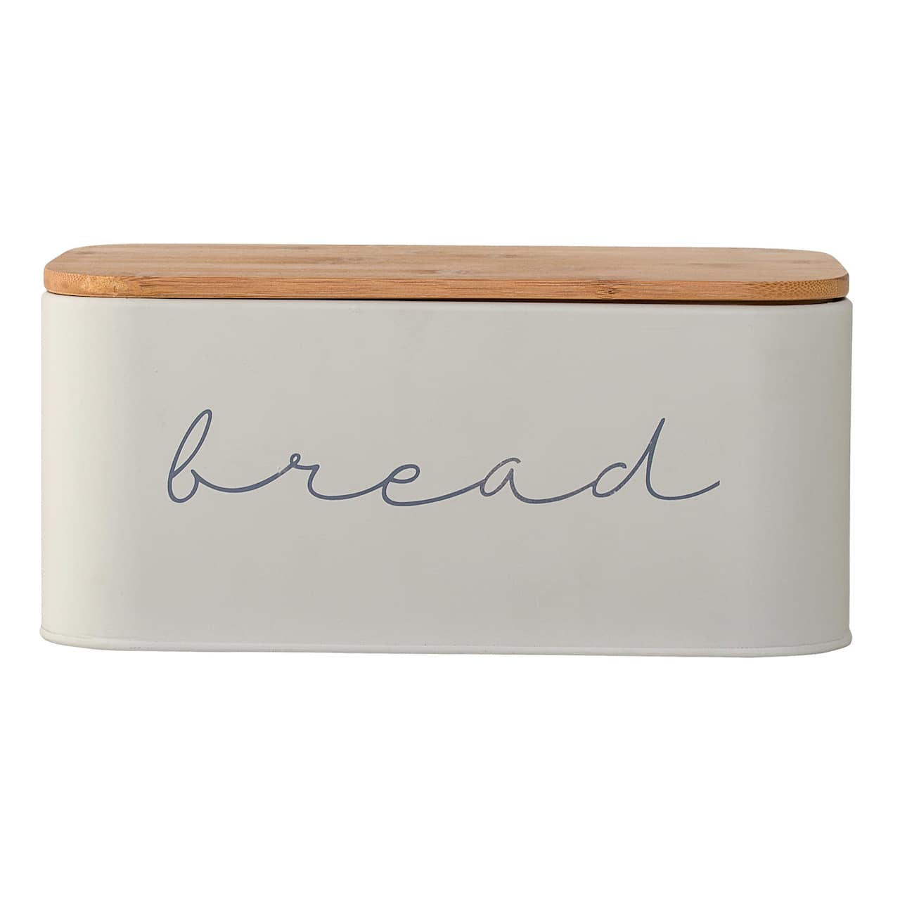 Hello Honey® 11.75" Metal Bread Bin with Bamboo Lid